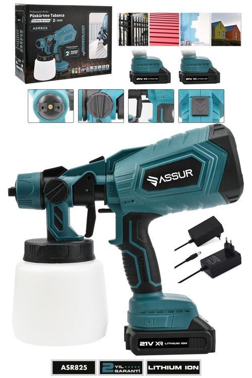 Profesyonel 21V Çift Akülü 300 Mm Vernik Sprey Boya Püskürtme Makinesi