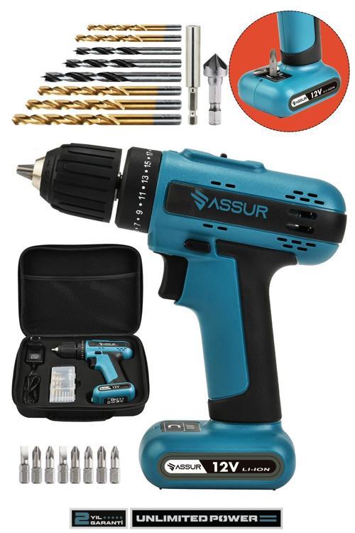 12V Dahili Batarya Akülü Vidalama Şarjlı Matkap