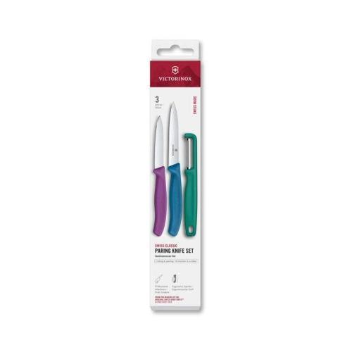 6.7116.33C1 Swiss Classic 3lü Bıçak ve Soyacak Set, Renkli