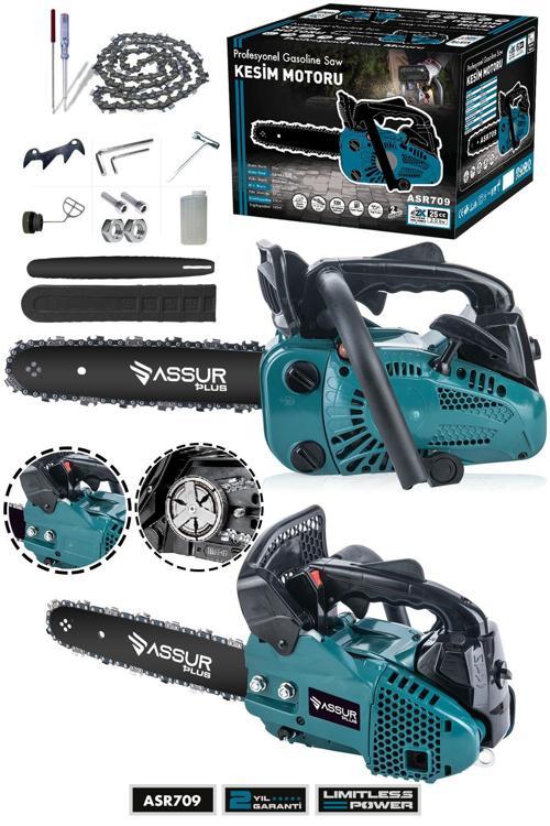 Plus 25cc Mini Benzinli Testere Ağaç Odun Dal Budama Ve Kesme Testeresi Hızar Motoru