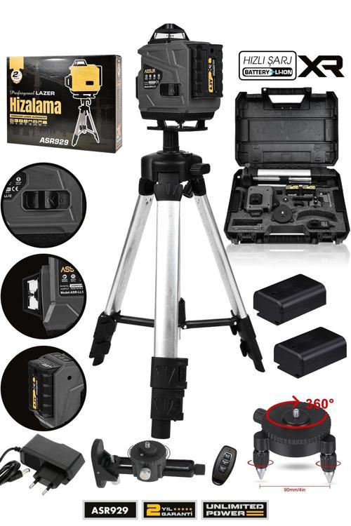 Profesyonel 360° 16 Köşe Otomatik Hizalama Tripod'lu Lazer Metre Hizalama