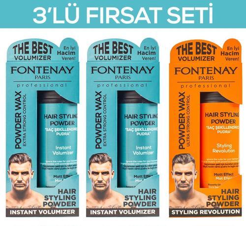 Saç Şekillendirici Pudra Toz Wax Mat Effect X2 Ve Ultra Strong 20gr 3'LÜ WAX SET