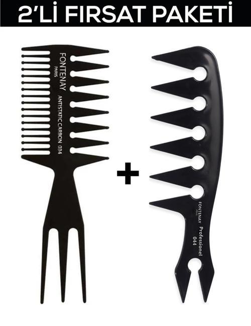 Profesyonel Antistatik Tarak Şekil Tarak Seti 2'Li Set 3
