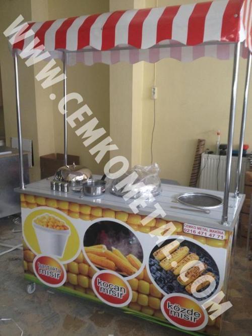 Bardakta Mısır Koçan Mısır Ve Közde Mısır Arabası (Model Tuzla) 65X180