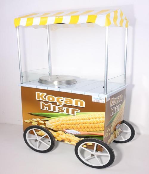 Koçan Mısır Arabası Büyük Kazanlı Tekerlekli Tüplü 60X100