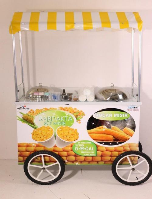 Seyyar Koçan Mısır Ve Bardakta Mısır Arabası (Model Muğla) 60X120