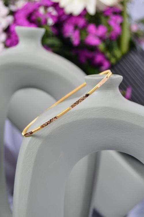 30 Gr (Gram) 22 Ayar Kristal Desenli Ajda Bilezik