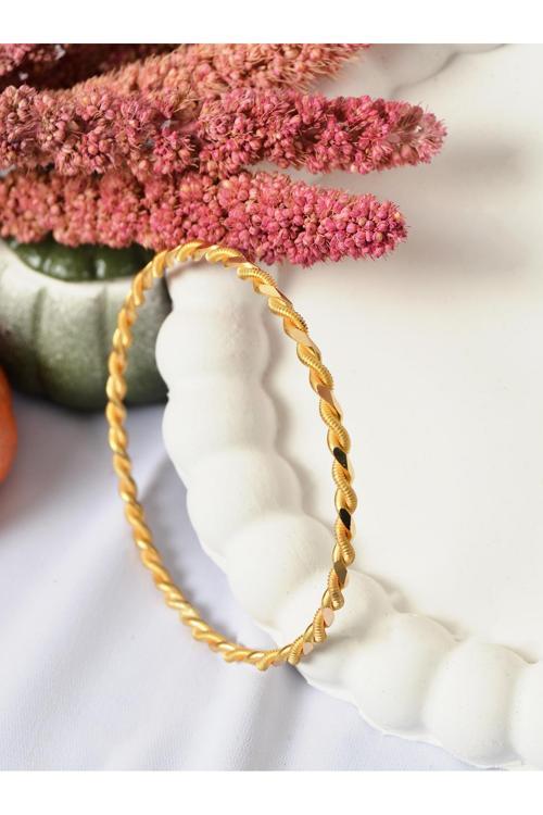 17 Gr (Gram) 22 Ayar 2'Li Paftalı Burma Bilezik