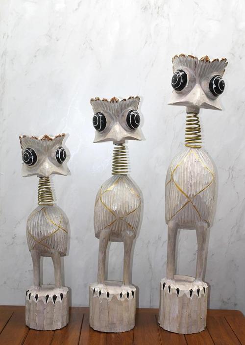 MDB Ahşap 3'lü Deve Kuşu Seti 90 Cm