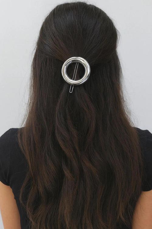 Oval Tasarım Metal Halka Çıt Çıt Klipsli Pinterest Toka