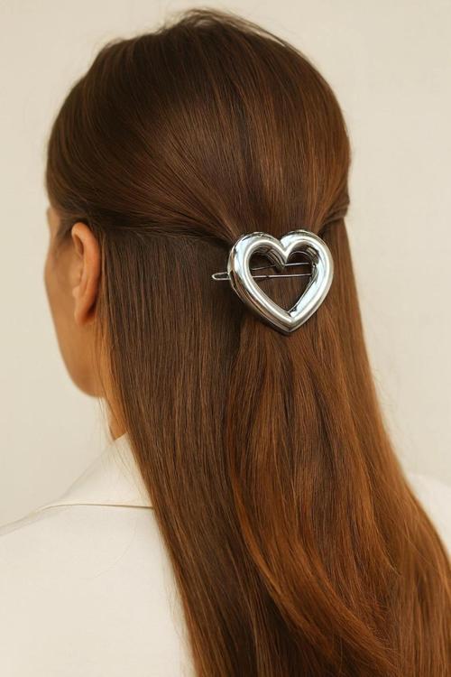 Kalp Tasarım Metal Halka Çıt Çıt Klipsli Pinterest Toka