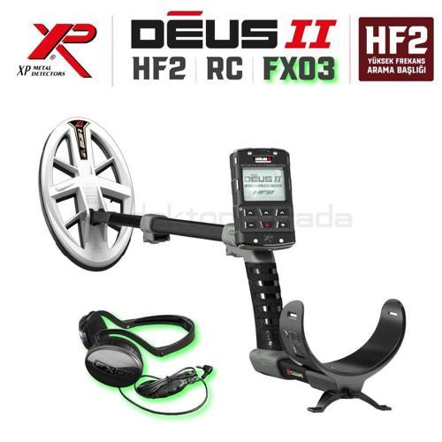 Deus 2 Dedektör - HF 2 Başlık, Ana Kontrol Ünitesi FX03 Kablolu Kulaklık 