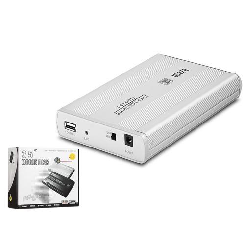 HDX1753 SATA3 3.5" USB 2.0 Kablolu Metal Kasa Hard-Disk Kutusu - Metalik Gri