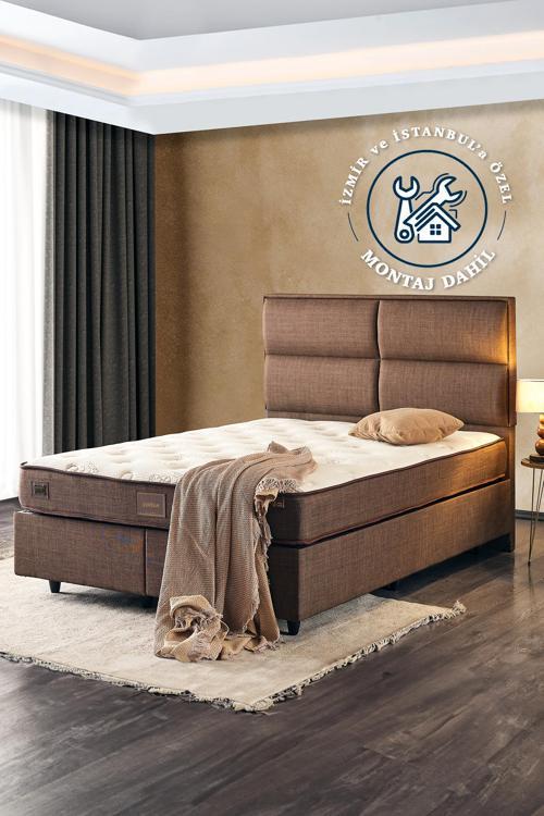 Cotton No Turn 160X200 Çift Kişilk Yatak Baza Başlık Seti %100 Pamuk Yatak Lüks Baza Ve Başlık Takım