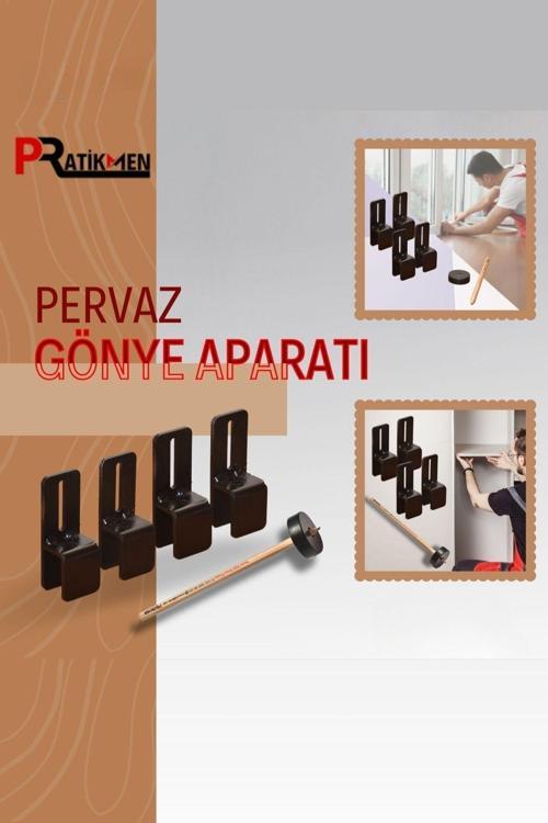 Pervaz Gönye Aparatı 4'Lü Ve Duvar Çizim Kalemi