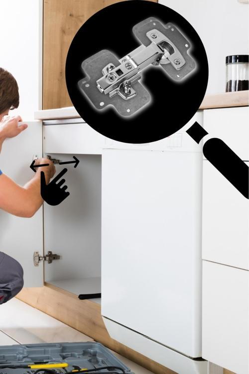 Pratik Paslanmaz Dolap Kapak Menteşe Tamir Sacı , Dolap Tamir Onarım Kiti 2 Adet