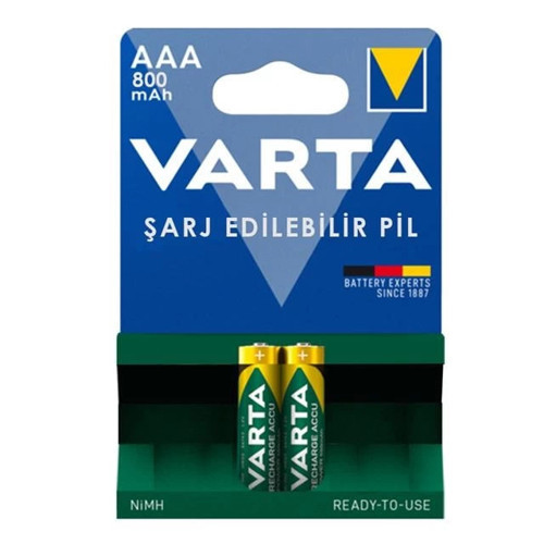 56703 1.2V 800 mAh Şarjlı AAA İnce Kalem Pil (2'li Paket)