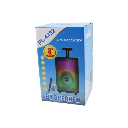 BLUETOOTH MİKROFON - KUMANDALI SPEAKER IŞIKLI 2400mAH 256x228x421MM 20W - 100HZ-20KHZ - 85dB PL-4432 (2818)