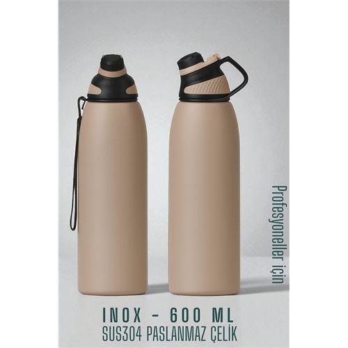 Inox Çelik Termos - 600 ml  SUS304 Çelik Termos Profesyonel PUDRA