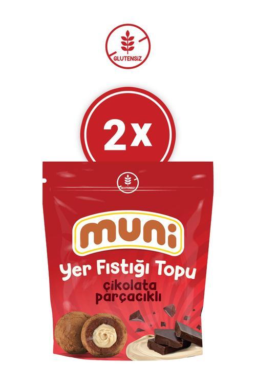 Glutensiz Çikolata Parçacıklı Yer Fıstığı Topu 2'Li