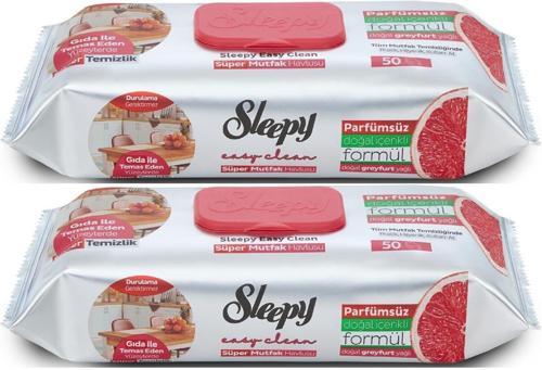 Easy Clean Yüzey Temizlik Mutfak Havlusu-Mendili  50 Yaprak Greyfurt Yağlı (2Li Set) 100 Yprk