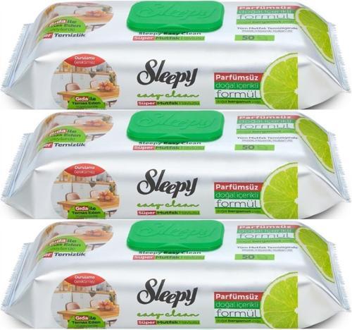Easy Clean Yüzey Temizlik Mutfak Havlusu -Mendili  50 Yaprak Bergomot Yağlı (3Lü Set) 150Yprk