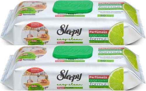 Easy Clean Yüzey Temizlik Mutfak Havlusu -Mendili  50 Yaprak Bergomot Yağlı (2Li Set) 100Yprk