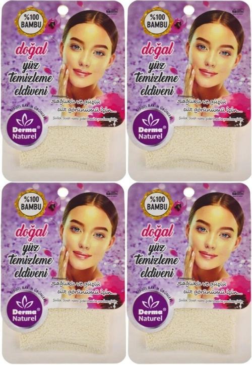 Bambu Yüz Temizleme Eldiveni MS-32 (4 Lü Set)