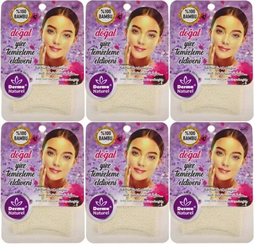 Bambu Yüz Temizleme Eldiveni MS-32 (6 Lı Set)