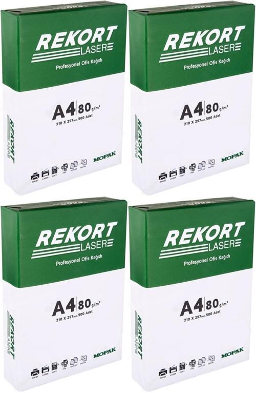 Rekort A4 80GR/M2 Fotokopi Kağıdı 2000 Adet (4PK*500)