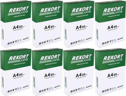 Rekort A4 80GR/M2 Fotokopi Kağıdı 4000 Adet (8PK*500)