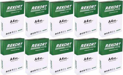 Rekort A4 80GR/M2 Fotokopi Kağıdı 5000 Adet (10PK*500)