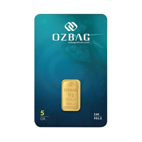 Özbağ 5 gr 995 24 Ayar Külçe Altın