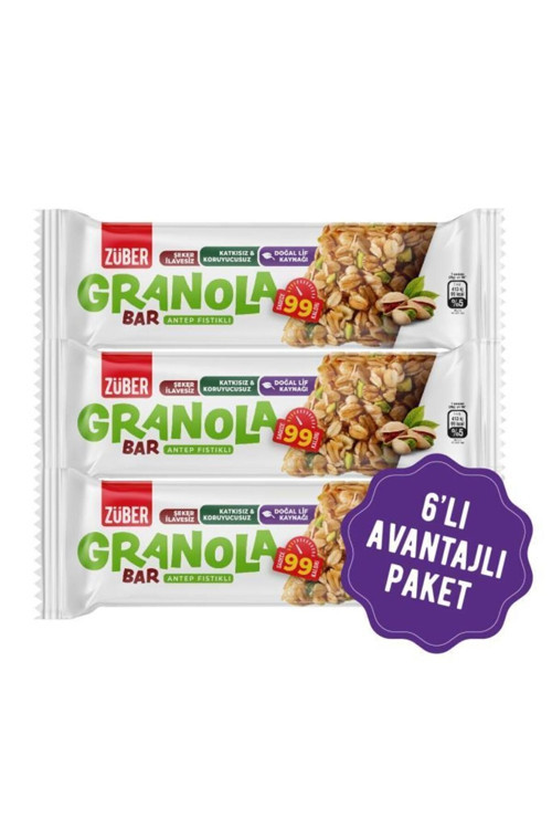 Granola Bar Antep Fıstıklı 25g X 6 Adet