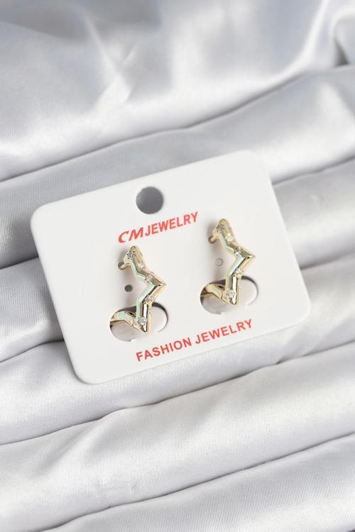 Pirinç Gold Renk Yıldız Model Kadın Küpe - EBJ250927W37993