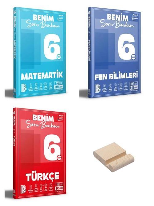 6. Sınıf Matematik Fen Bilimleri ve Türkçe Soru Bankam 3lü Set + Telefon Standı