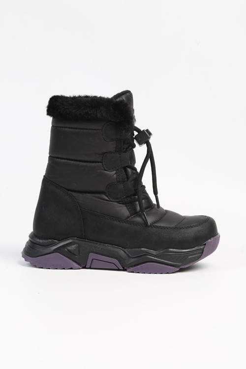 ® | BN-50047 - 3256 Siyah Mor - Çocuk Bot