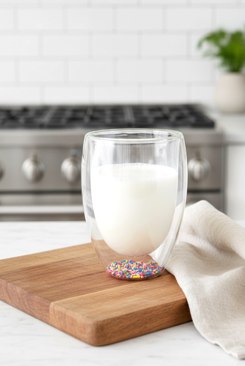 Bela Kulpsuz Çift Çidarlı Boncuklu Bardak 350ml