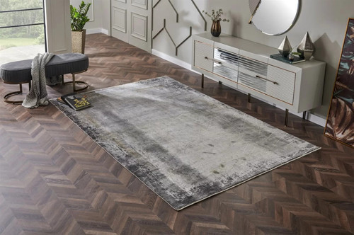 Bomonti MHL 09 Grey Viskon & Akrilik Modern Salon Halısı
