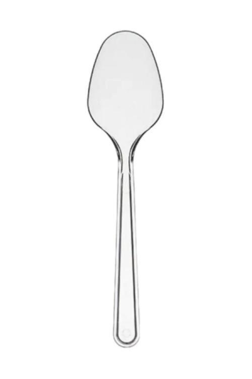 Plastik Kaşık 25 Kişilik Doğum Günü Parti Şeffaf Kaşık 25 Adet