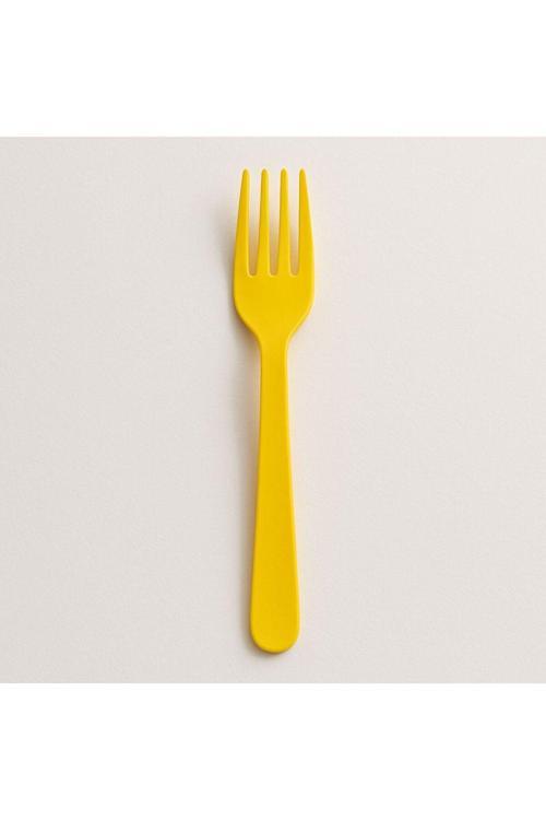 Plastik Çatal Doğum Günü Parti Plastik Çatal Sarı 25 Adet
