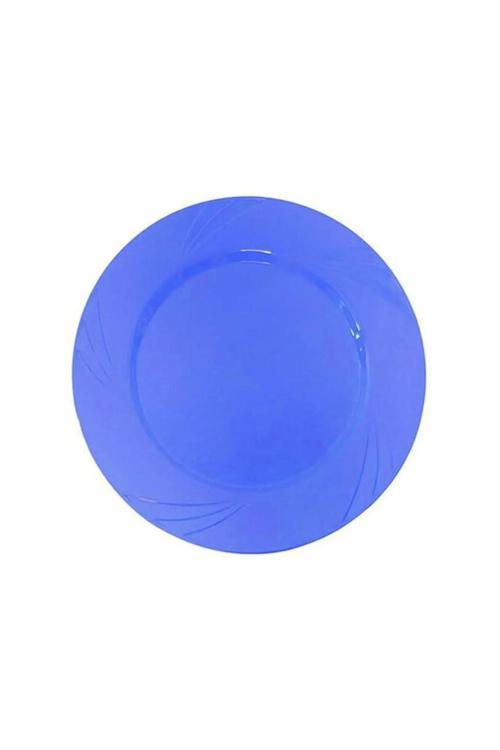 Mika Lüks Plastik Tabak Mavi Mika Tabak 23 Cm 6 Adet