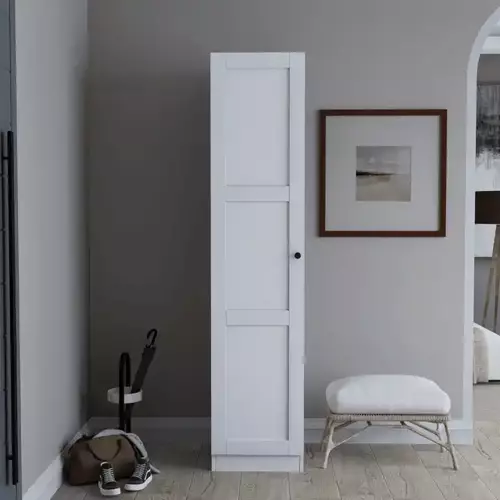 Lucas Tek Kapılı 6 Raflı Çok Amaçlı Dolap
