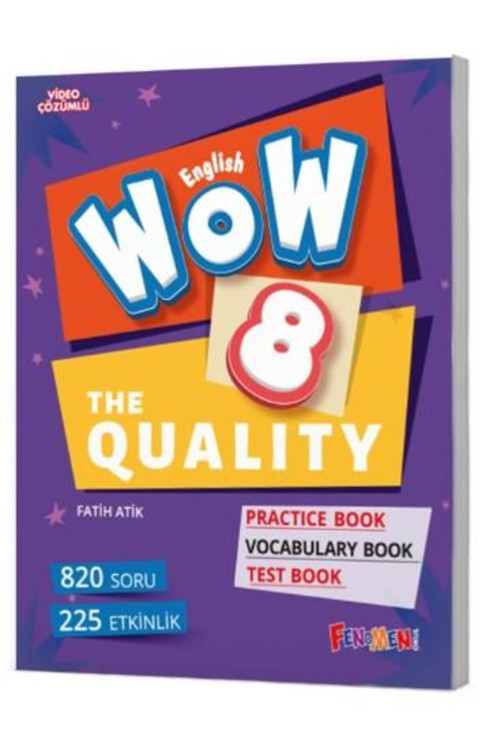 Fenomen Wow English 8. Sınıf Güncel The Quality Practice Book-vocabulary-test Book