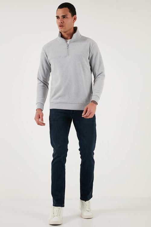 Pamuklu Regular Fit Normal Bel Boru Paça Jeans Erkek Kot Pantolon 2211C27PARMA LACİVERT