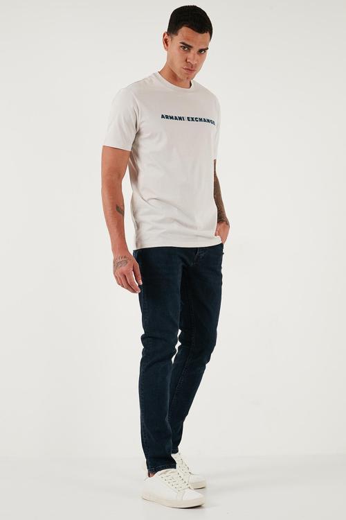 Streç Pamuklu Slim Fit Normal Bel Dar Paça Jeans Erkek Kot Pantolon 1124C47NAPOLI LACİVERT