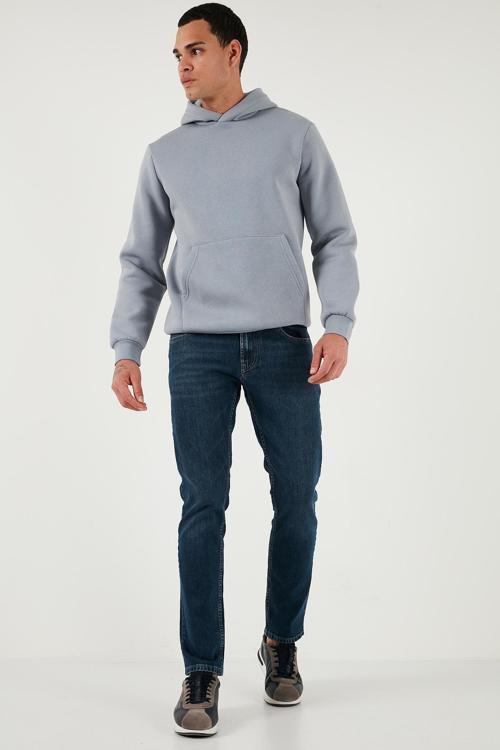Pamuklu Regular Fit Normal Bel Boru Paça Jeans Erkek Kot Pantolon 2211C35PARMA MAVİ