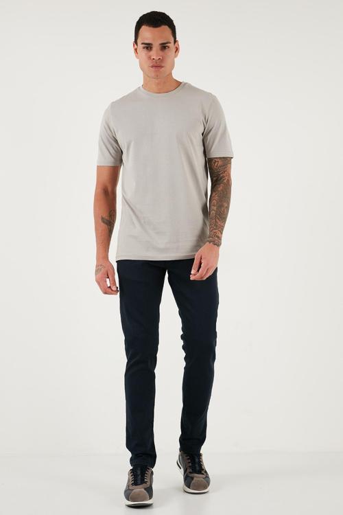 Streç Pamuklu Slim Fit Normal Bel Dar Paça Jeans Erkek Kot Pantolon 1115C24NAPOLI LACİVERT