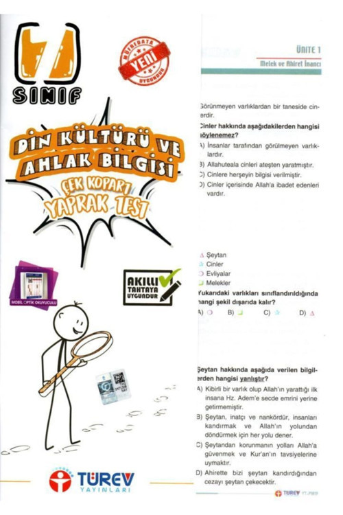 7. Sınıf Din Kültürü Ve Ahlak Bilgisi Çek Kopart Yaprak Test