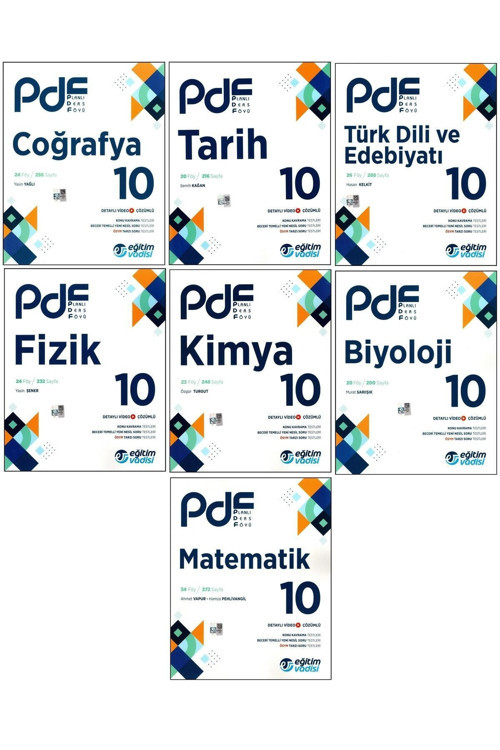 Eğitim Vadisi 10. Sınıf Tüm Dersler PDF (Planlı Ders Föyü) Seti 7 Kitap